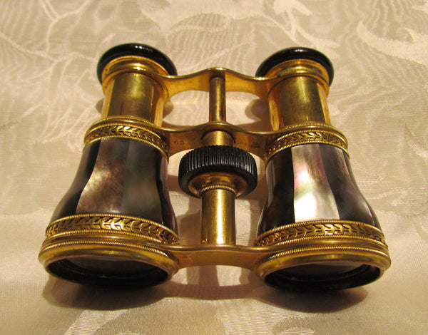 Antique LeMaire Fi Opera Glasses Paris Mother Of Pearl Theater Glasses Binoculars MOP Opera Glasses