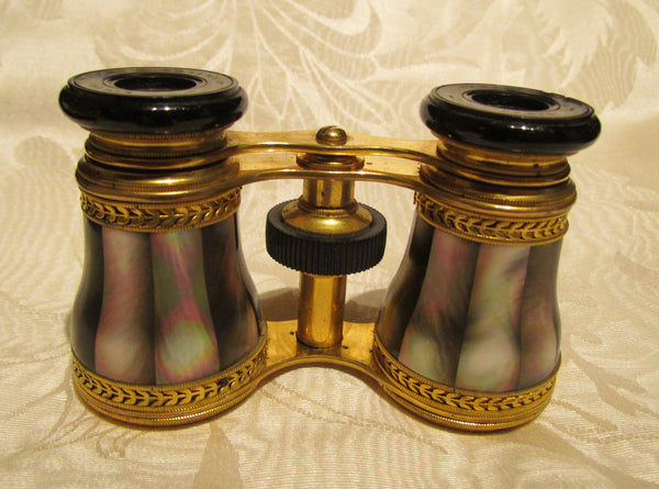 Antique LeMaire Fi Opera Glasses Paris Mother Of Pearl Theater Glasses Binoculars MOP Opera Glasses