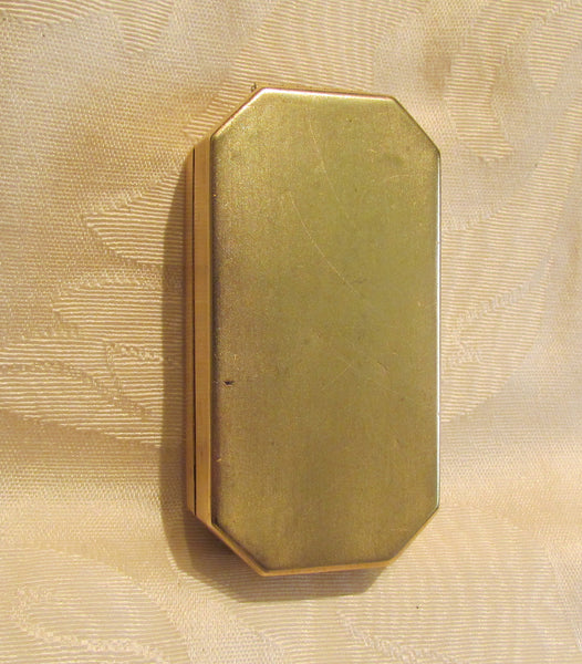 Three Flowers Compact 1915 Richard Hudnut Gold Powder Rouge Compact