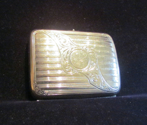 Victorian German Silver Cigarette Case 1900's Card Case Vesta Case RARE