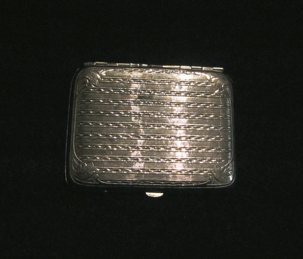 Victorian German Silver Cigarette Case 1900's Card Case Vesta Case RARE
