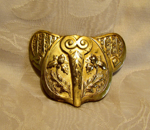 1908 Elephant Belt Buckle Edwardian Iris Gold Buckle