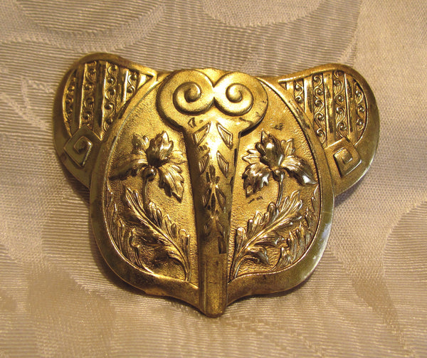 1908 Elephant Belt Buckle Edwardian Iris Gold Buckle