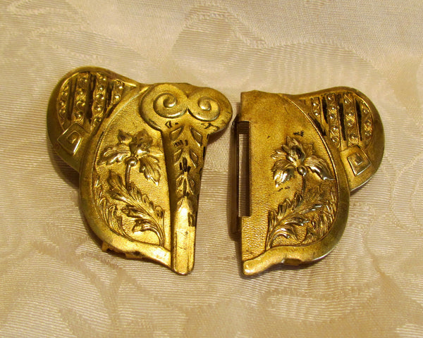 1908 Elephant Belt Buckle Edwardian Iris Gold Buckle