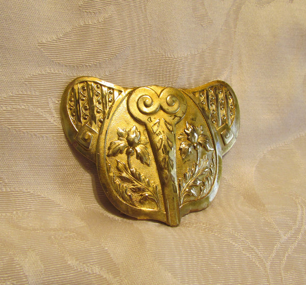 1908 Elephant Belt Buckle Edwardian Iris Gold Buckle