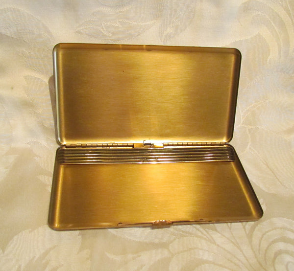 Wadsworth Cigarette Case 1950s Gold Business Card Case Or Credit Card Holder