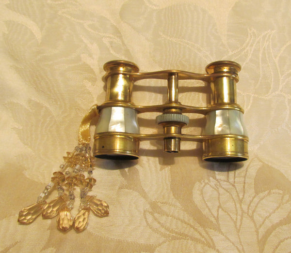 Mother Of Pearl Opera Glasses Antique Theater Glasses Whiting Davis Gold Mesh Purse