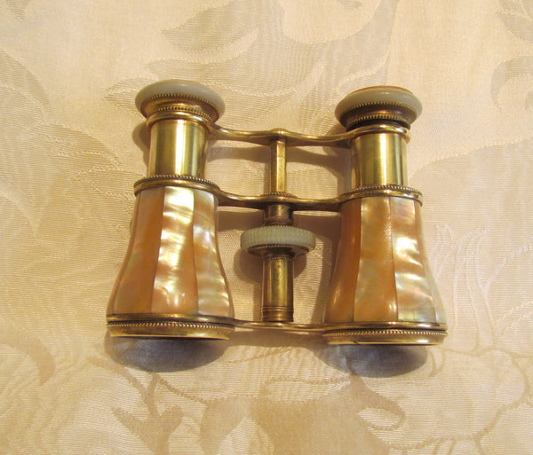 Antique Colmont Opera Glasses Paris Mother Of Pearl 1800s Binoculars Theater Glasses