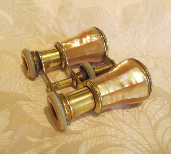 Antique Colmont Opera Glasses Paris Mother Of Pearl 1800s Binoculars Theater Glasses