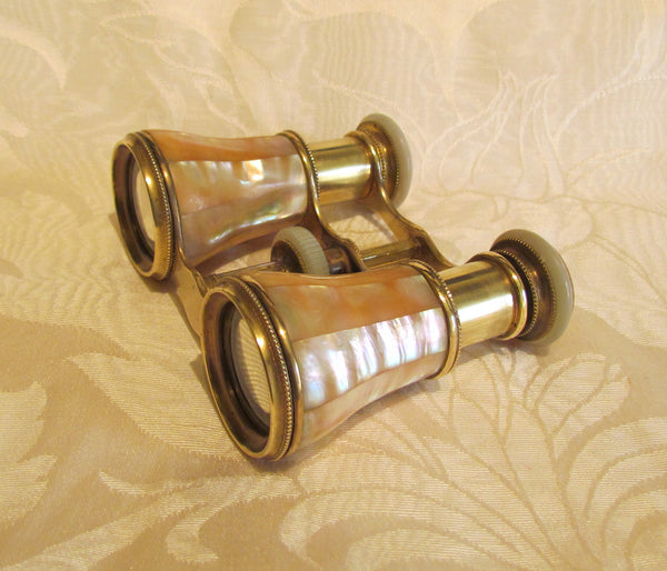 Antique Colmont Opera Glasses Paris Mother Of Pearl 1800s Binoculars Theater Glasses