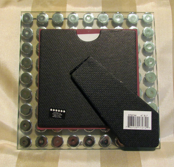 Modern Glass Picture Frame Iridescent Blue Cabochon Tabletop Photo Frame New Unused