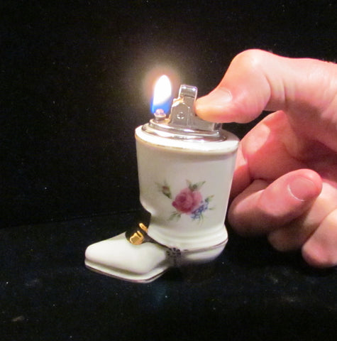 1940s Table Lighter Cigarette Lighter Vintage Lighter Porcelain Lighte – Power Of One Designs