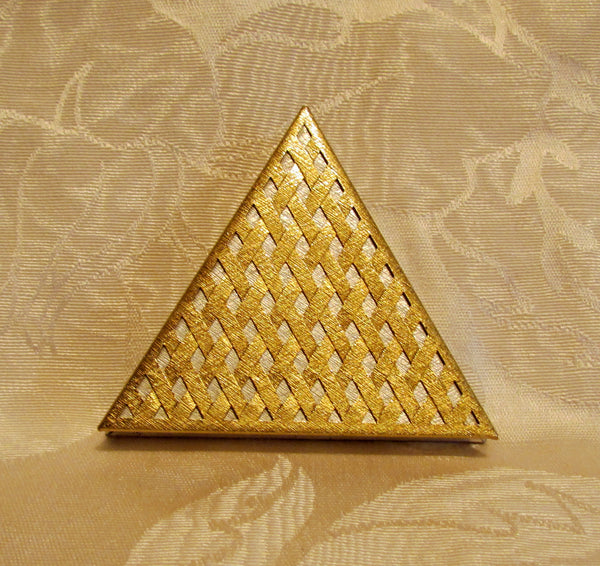 Vintage Faberge Triangle Compact In Original Box Unused