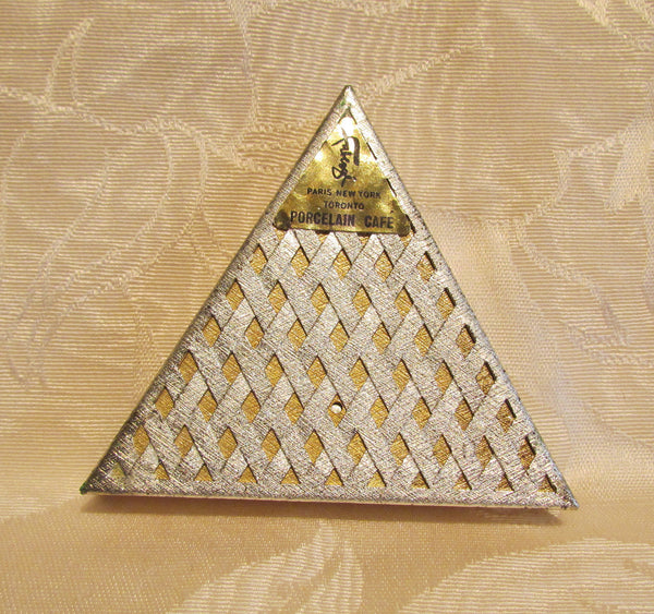 Vintage Faberge Triangle Compact In Original Box Unused