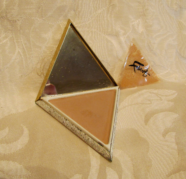 Vintage Faberge Triangle Compact In Original Box Unused