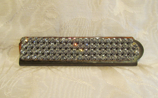 1940s Rhinestone Folding Comb Vintage Ladies Mad Men Comb