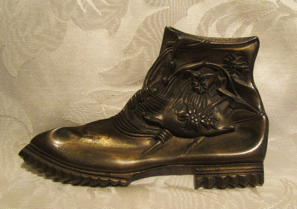 Art Nouveau Shoe Ashtray 1920s Brass Boot Ashtray