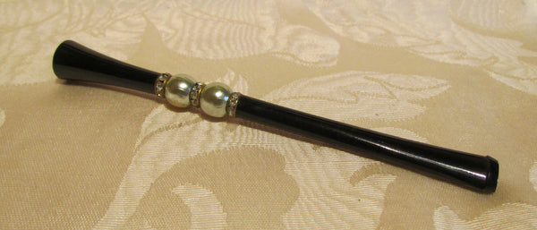 Vintage Rhinestone Cigarette Holder Unused Mad Men Bling