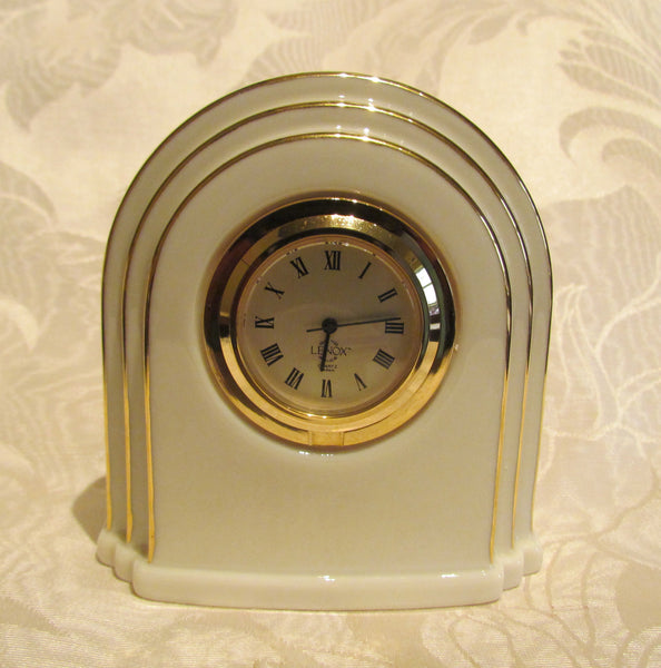 Lenox Quartz Clock Art Deco Style Working Clock Mint Condition