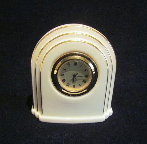 Lenox Quartz Clock Art Deco Style Working Clock Mint Condition