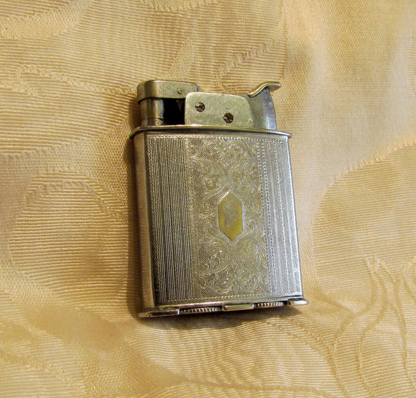 1930s Evans Trig-A-Lite Lighter Silver Working Pocket Lighter