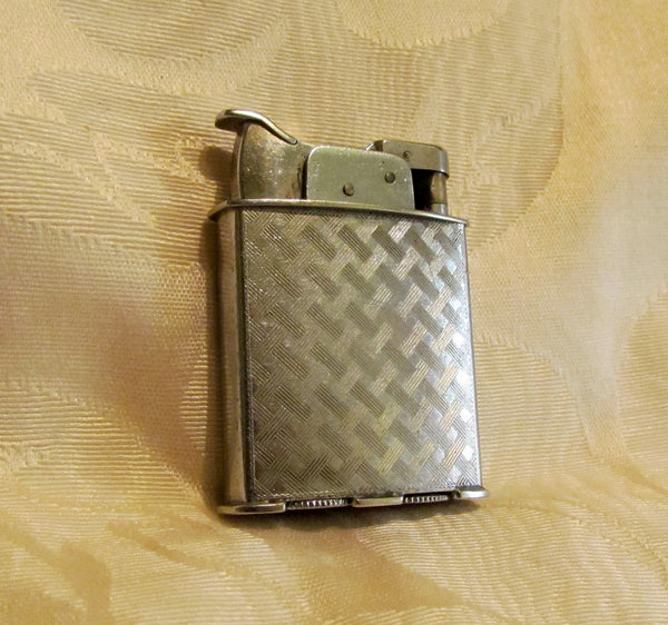 1930s Evans Trig-A-Lite Lighter Silver Working Pocket Lighter