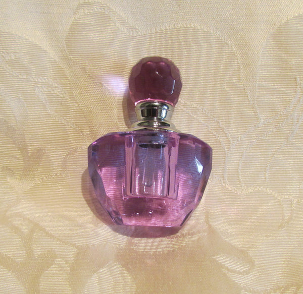 Murano Glass Perfume Bottle Art Glass Silver Purple Bottle