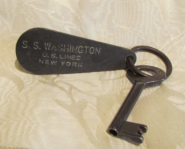 Antique Room Key S S Washington Luxury Liner Room Key