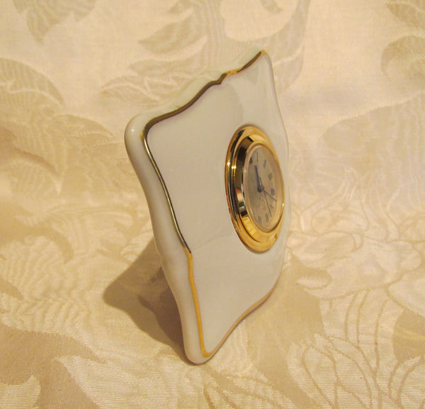 Lenox Quartz Clock Book Style Working Clock Mint Condition