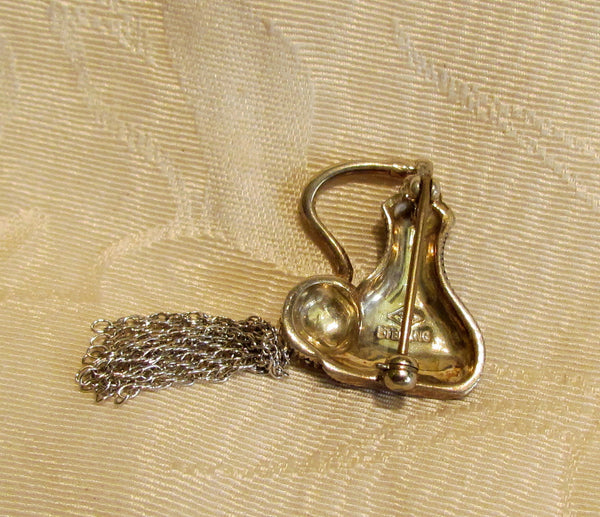 Sterling Silver Perfume Bottle Brooch Vintage Judith Jack Marcasite Pin