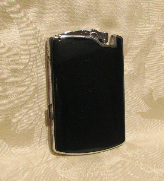 Ronson Tuxedo Case Lighter Art Deco Black Enamel Working Cigarette Case