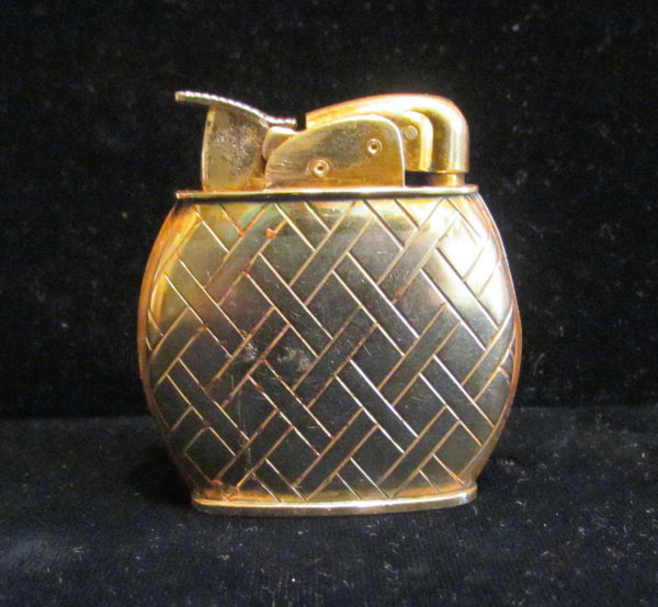 1940s Evans Rhinestone Lighter Working Ladies Windsor Oval Pocket Purse Lighter