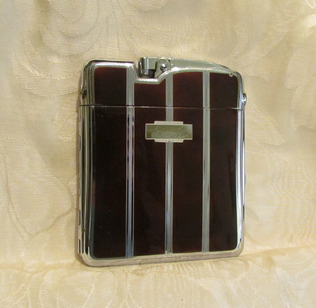 Ronson Ten A Case Lighter Vintage Enamel Cigarette Case Lighter