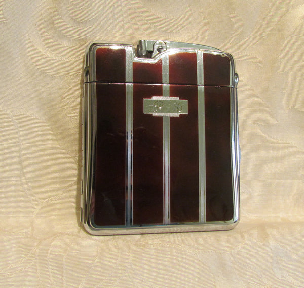 Ronson Ten A Case Lighter Vintage Enamel Cigarette Case Lighter