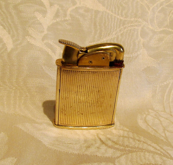 Vintage Evans Enamel Lighter Victorian Courting Scene Pocket Purse Lighter Working Condition