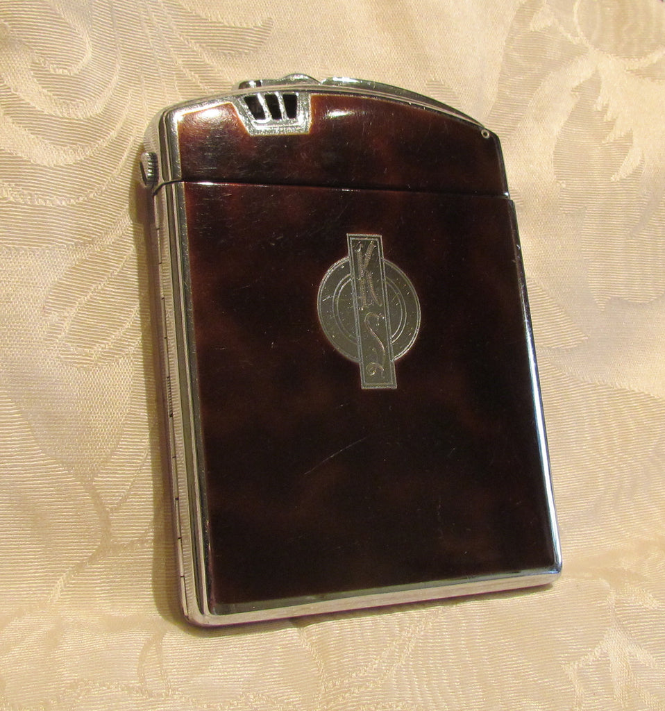 vintage ronson cigarette case lighter 1930s Mastercase Combo Art Deco Ronson Pal Cigarette