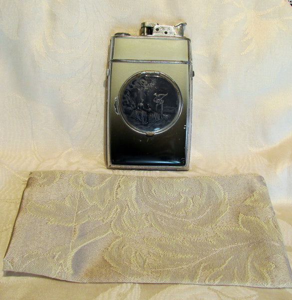 Art Deco Compact Case Lighter 1940's Evans Case Lighter Working
