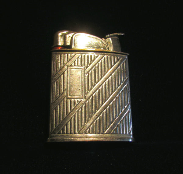 Vintage Evans Lighter Silver Art Deco Working Pocket Lighter