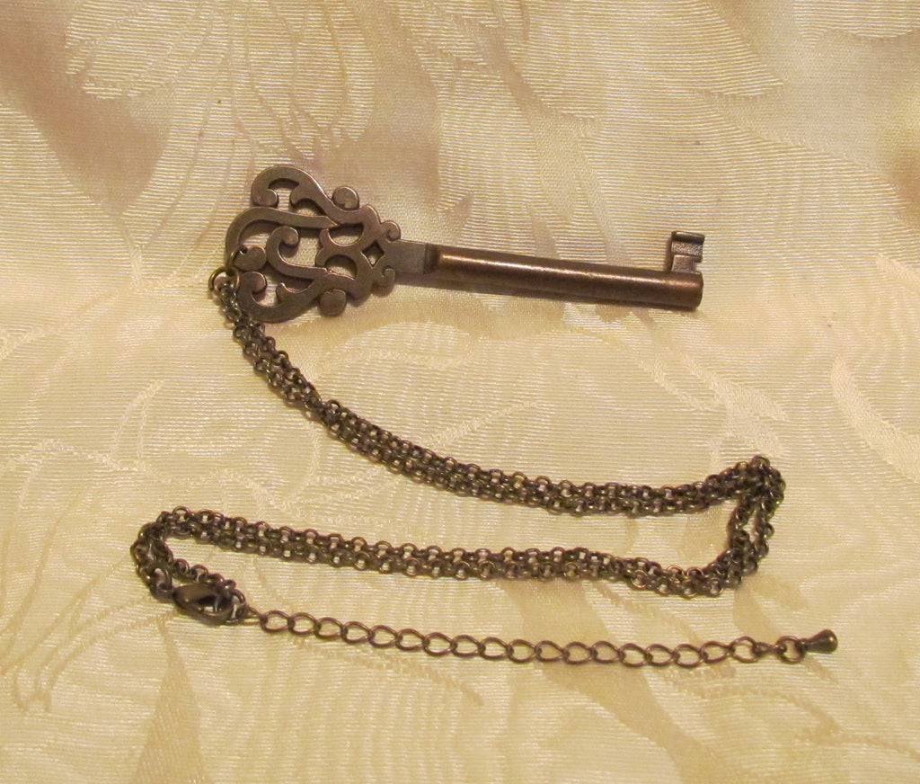 Skeleton Key necklace Antique Key necklace Bronze Vintage Inspired Antique  style Key christmas gift for her Key necklace antique bronze