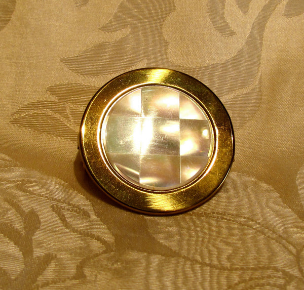 Mother Of Pearl Lipstick Mirror Compact Case Vintage Marhill Lip Stick Holder