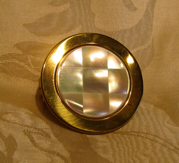 Mother Of Pearl Lipstick Mirror Compact Case Vintage Marhill Lip Stick Holder