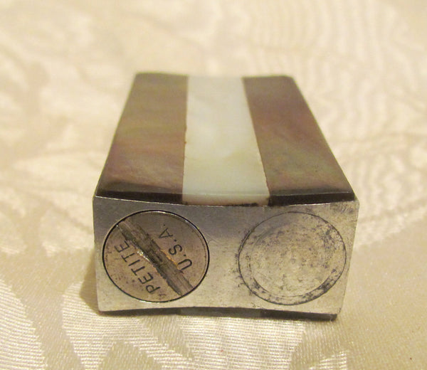 1930 Atomizer Perfume Bottle Mother Of Pearl Abalone Travel Bottle Rare