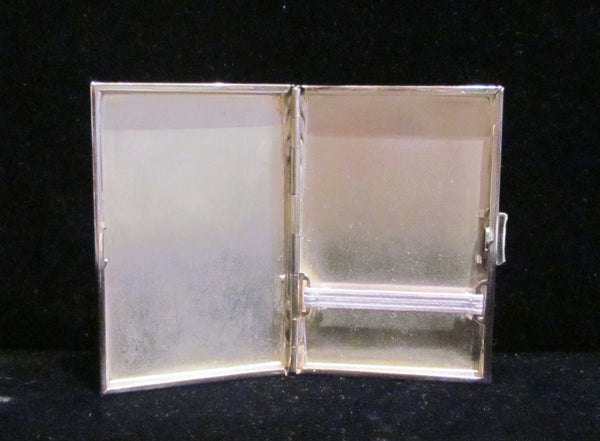Alpacca Silver Cigarette Case Antique Elde Victorian Card Holder