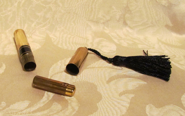 Gold Lipstick Lighter Ladies Tube Lighter And Lipstick Case Black Tassel