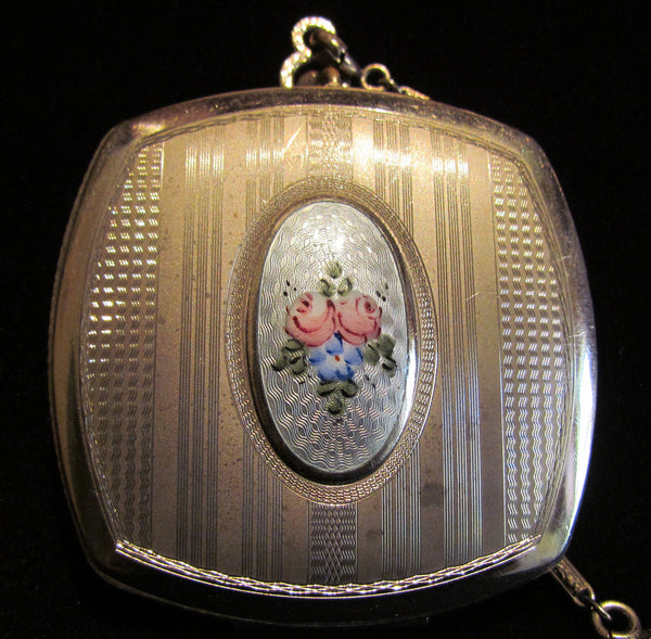 Finberg Guilloche Compact Finger Ring Purse Silver FMCO Dance Purse