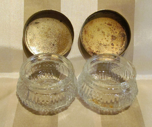 1930s Celluloid Vanity Set Mirror Tray Powder Jar Victorian Scene 4Pc Dresser Set