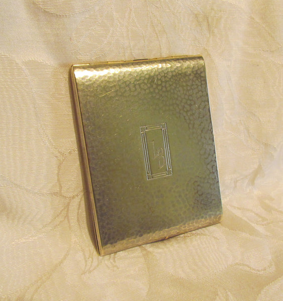 1930s Silver Cigarette Case Business Card Case Credit Card Holder