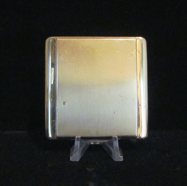 24K Gold Etched Asian Vintage Powder Compact Mt Fuji
