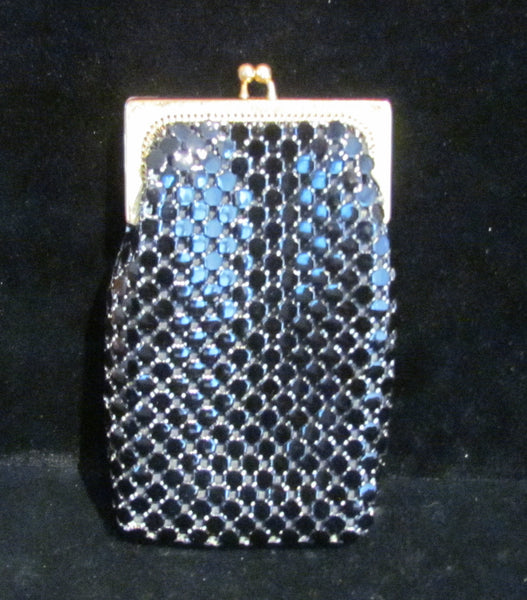 Whiting Davis Black Mesh Cigarette Case Vintage Card Holder Coin Purse