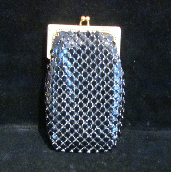 Whiting Davis Black Mesh Cigarette Case Vintage Card Holder Coin Purse